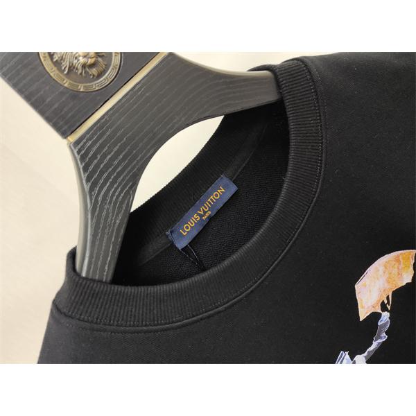 秋冬注目 優雅シルエット 高品質 ホワイトアートプリント Louis Vuitton ルイヴィトン コピー パーカー