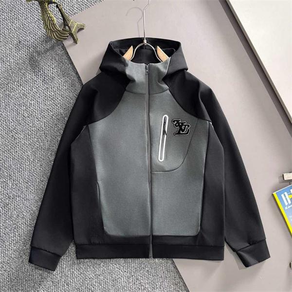 2025秋冬注目 スポーティスタイル グレーブラックコンビ Louis Vuitton ルイヴィトン コピー ジャケット