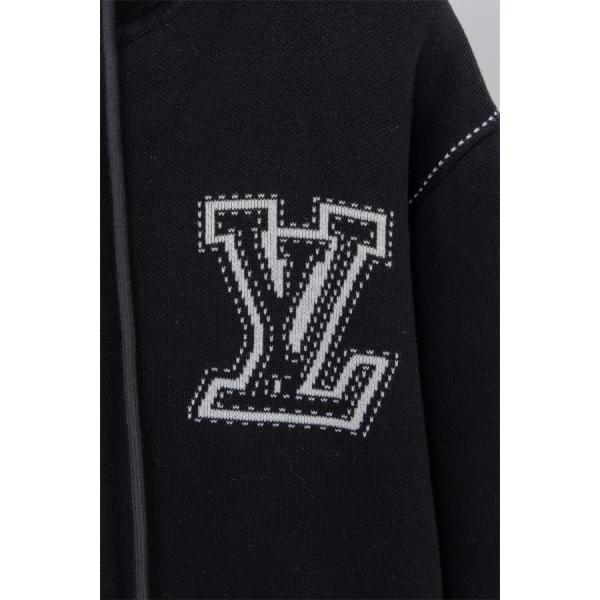 2025秋冬新作 高品質 ネイビーロゴ刺繍 Louis Vuitton ルイヴィトン コピー パーカー 最新コレクション