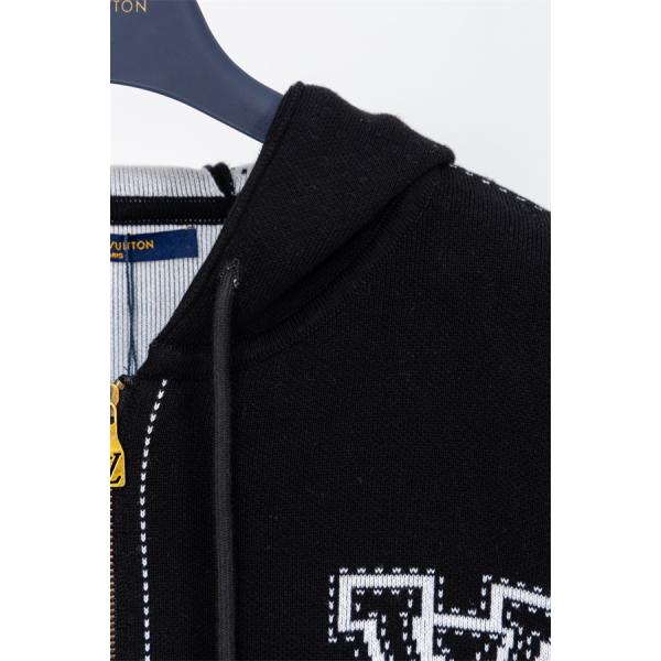 2025秋冬新作 高品質 ネイビーロゴ刺繍 Louis Vuitton ルイヴィトン コピー パーカー 最新コレクション