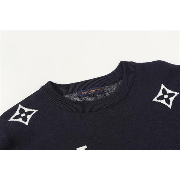 Louis Vuitton ルイヴィトン 偽物 ニット 着回し抜群の新デザイン モノグラムスタイル ブラック＆ホワイト