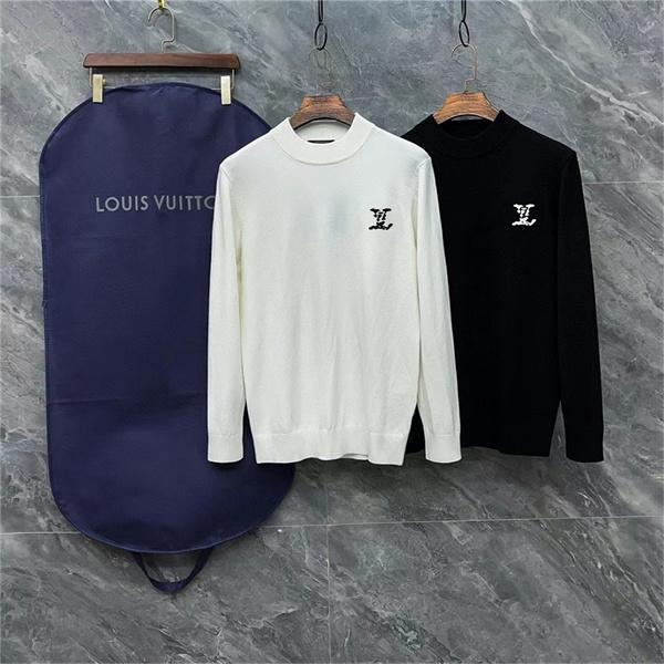 秋冬新作 ベーシックスタイル ブラック＆ホワイト Louis Vuitton ルイヴィトン スーパーコピー ニット