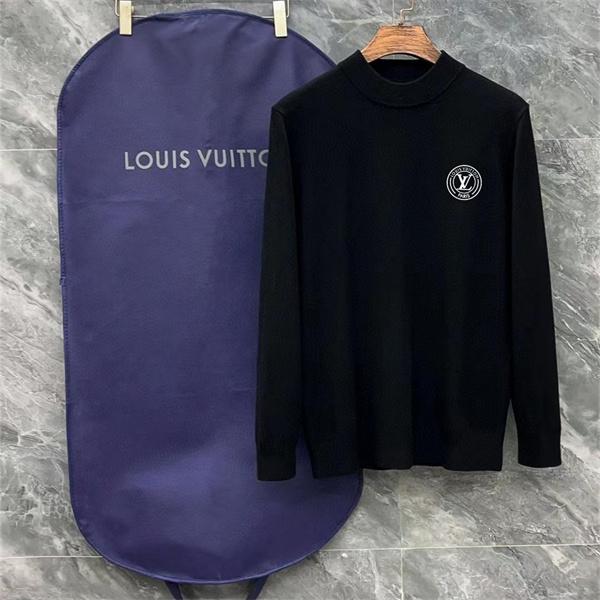 売れ筋おすすめモデル クラシックサークルロゴデザイン Louis Vuitton ルイヴィトン 偽物 ニット ブラック＆ホワイト