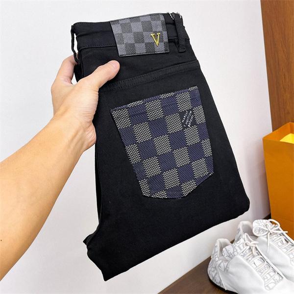 2025秋冬限定 チェックポケットデザイン Louis Vuitton ルイヴィトン スーパーコピー デニムパンツ