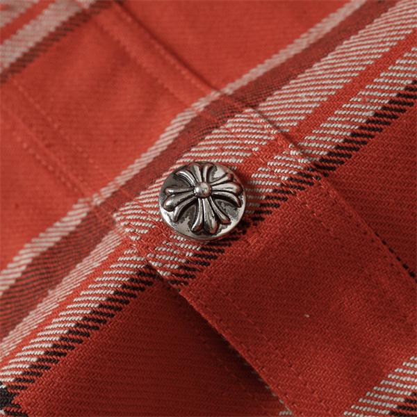 2025秋冬新作 ブルー レッド チェックシャツデザイン Chrome Hearts クロムハーツ コピー フランネルシャツ