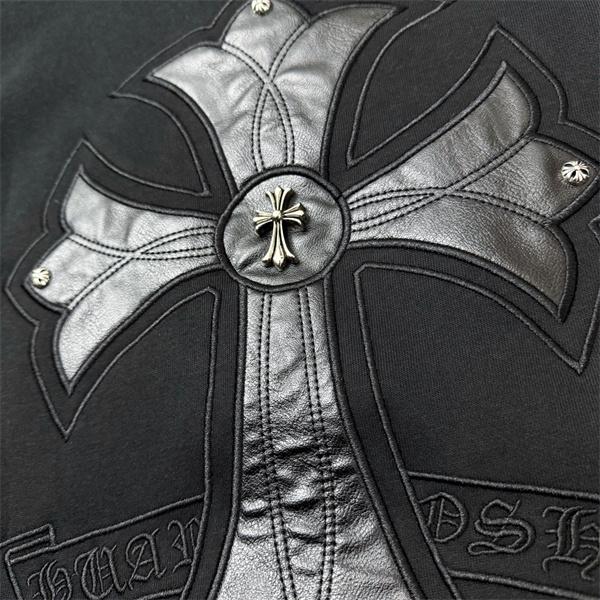 Chrome Hearts クロムハーツ 2025秋冬限定 ブラック クロスジップデザイン 偽物 パーカー 季節限定モデル