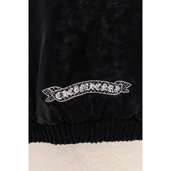 暖冬新作 ブラック クロス刺繍デザイン Chrome Hearts クロムハーツ スーパーコピー ジャケット 裏起毛