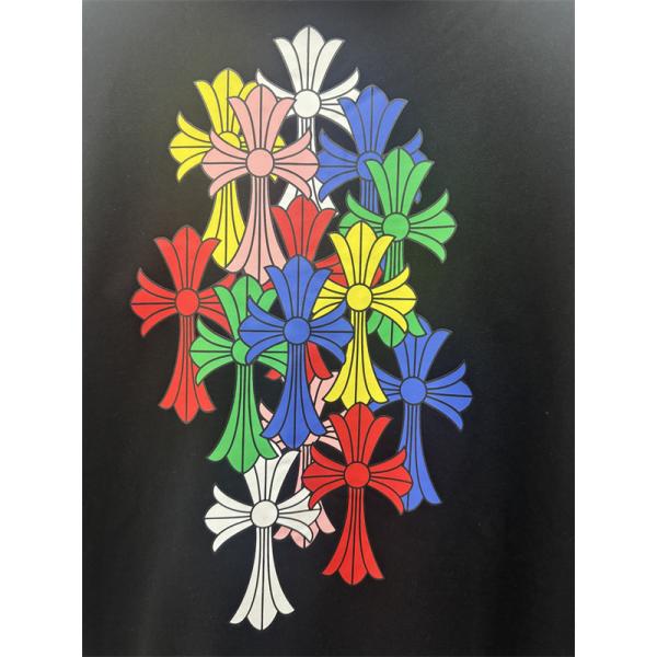 Chrome Hearts クロムハーツ 限定モデル ホワイト カラフル クロスロゴ刺繍デザイン コピー パーカー