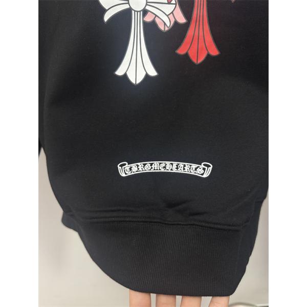 Chrome Hearts クロムハーツ 限定モデル ホワイト カラフル クロスロゴ刺繍デザイン コピー パーカー