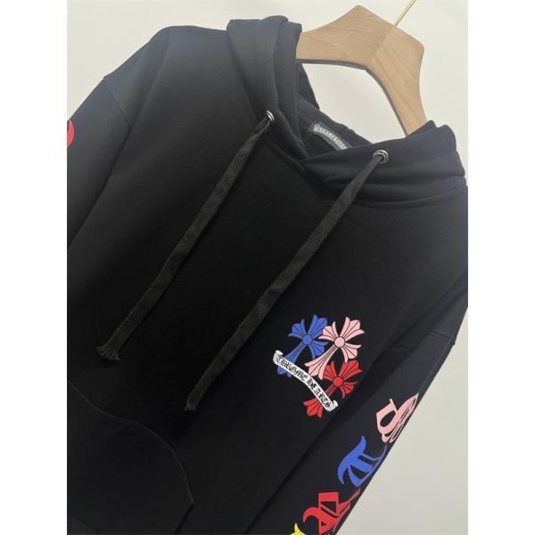 Chrome Hearts クロムハーツ 限定モデル ホワイト カラフル クロスロゴ刺繍デザイン コピー パーカー