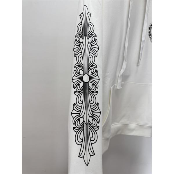 2025秋冬新作 ブラック ホースシュー ロゴスリーブデザイン Chrome Hearts クロムハーツ 偽物 パーカー