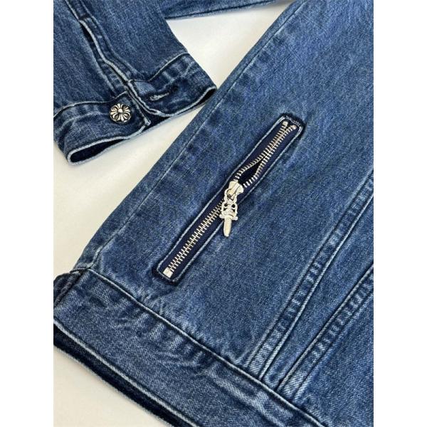 2025秋冬新作 ブルー デニム カジュアルデザイン Chrome Hearts クロムハーツ スーパーコピー ジャケット