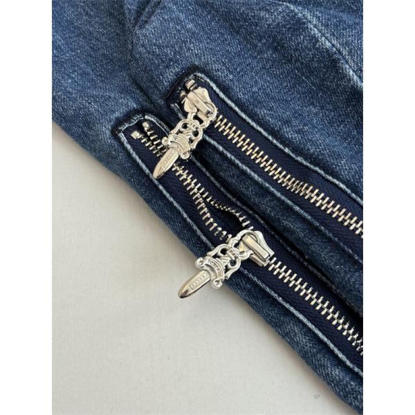 2025秋冬新作 ブルー デニム カジュアルデザイン Chrome Hearts クロムハーツ スーパーコピー ジャケット