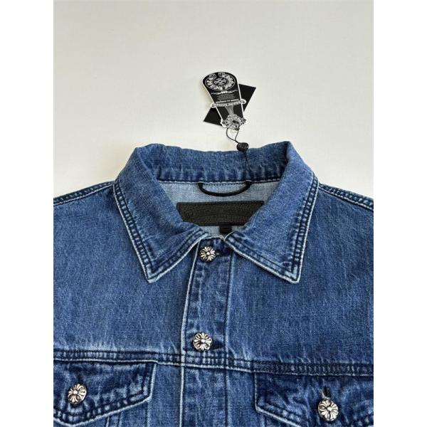 2025秋冬新作 ブルー デニム カジュアルデザイン Chrome Hearts クロムハーツ スーパーコピー ジャケット