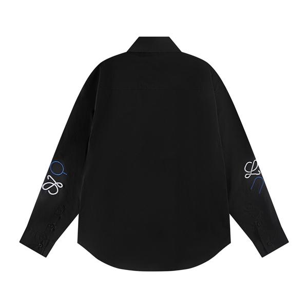 2025秋冬新作 Loeweロエベ 激安 シャツ 長袖 コットン 刺繍入り ホワイト 高品質 ユニセックス カジュアル 新作