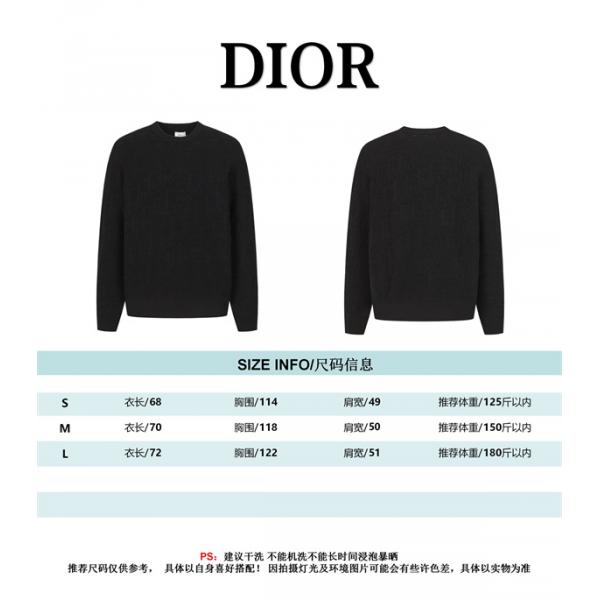 Dior ディオール 激安 ニット セーター ブラック 2025年秋冬 新作 高品質 シンプルデザイン