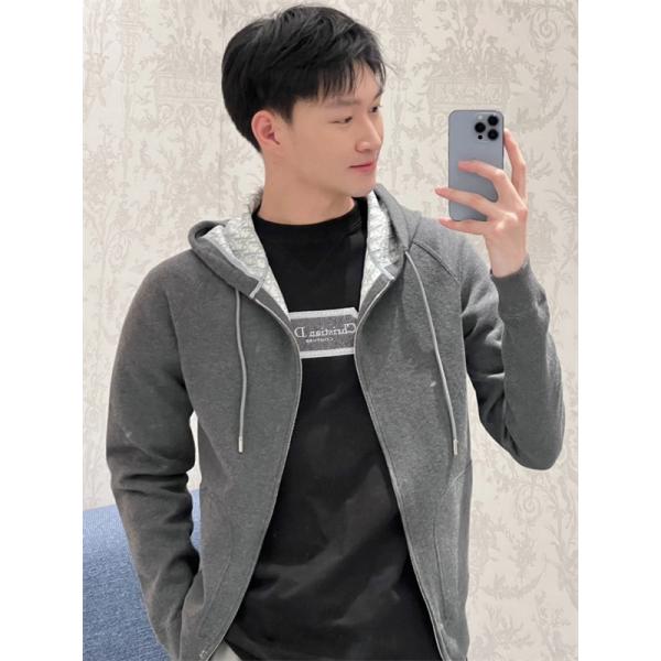 Dior ディオール 激安 2025年秋冬 新作 ダブルフェイス オブリーク 羊绒 ニット パーカー 高品質