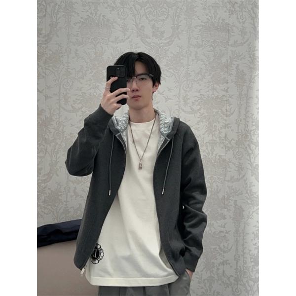 Dior ディオール 激安 2025年秋冬 新作 ダブルフェイス オブリーク 羊绒 ニット パーカー 高品質