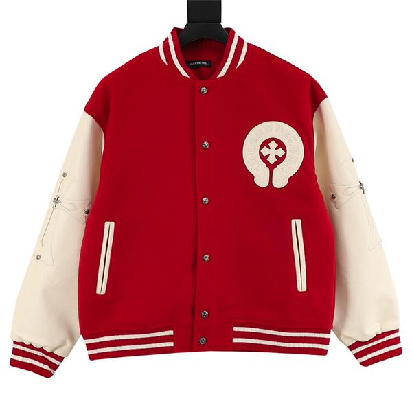 Chrome Hearts クロムハーツ 激安 スタジャン レザー切替 ワッペン刺繍 ジャケット 2025年秋冬 新作 高品質