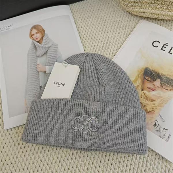 Celine セリーヌ 激安 トリオンフ ロゴ ニット帽 ウール ビーニー 2025年秋冬 新作