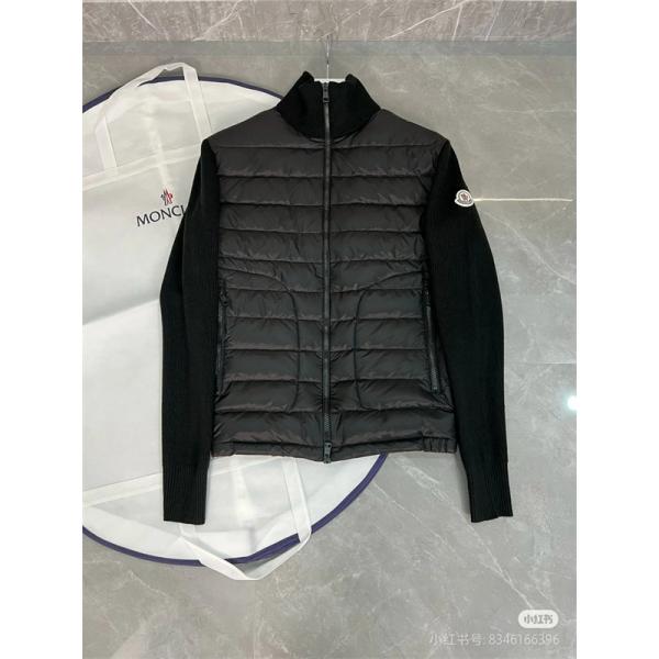 Moncler モンクレール 激安 メンズ ダウン ニットジャケット ブラック 2025年秋冬 新作