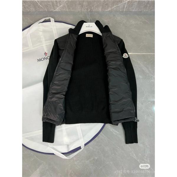 Moncler モンクレール 激安 メンズ ダウン ニットジャケット ブラック 2025年秋冬 新作