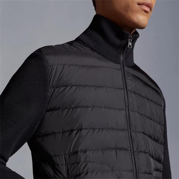 Moncler モンクレール 激安 メンズ ダウン ニットジャケット ブラック 2025年秋冬 新作