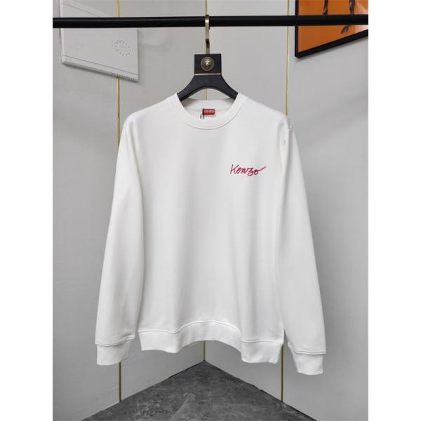 Kenzo ケンゾー 激安 スウェット トレーナー ロゴ刺繍 ホワイト 2025年秋冬 新作