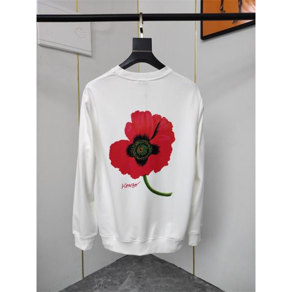 Kenzo ケンゾー 激安 スウェット トレーナー ロゴ刺繍 ホワイト 2025年秋冬 新作