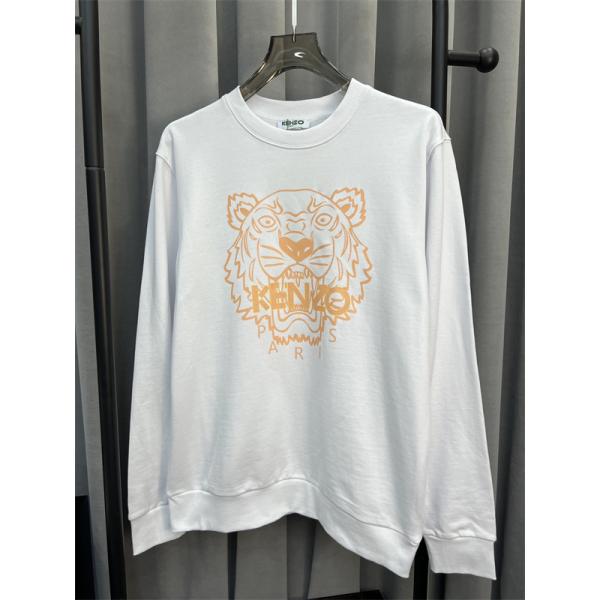 Kenzo ケンゾー 激安 タイガーロゴ スウェット トレーナー ホワイト 2025年秋冬 新作