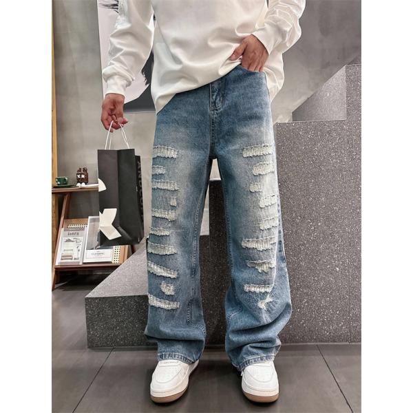 限定モデル グレー ダメージデザイン Chrome Hearts クロムハーツ スーパーコピー デニムパンツ