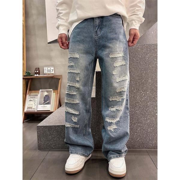 限定モデル グレー ダメージデザイン Chrome Hearts クロムハーツ スーパーコピー デニムパンツ