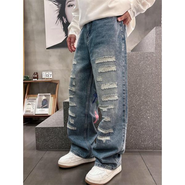 限定モデル グレー ダメージデザイン Chrome Hearts クロムハーツ スーパーコピー デニムパンツ