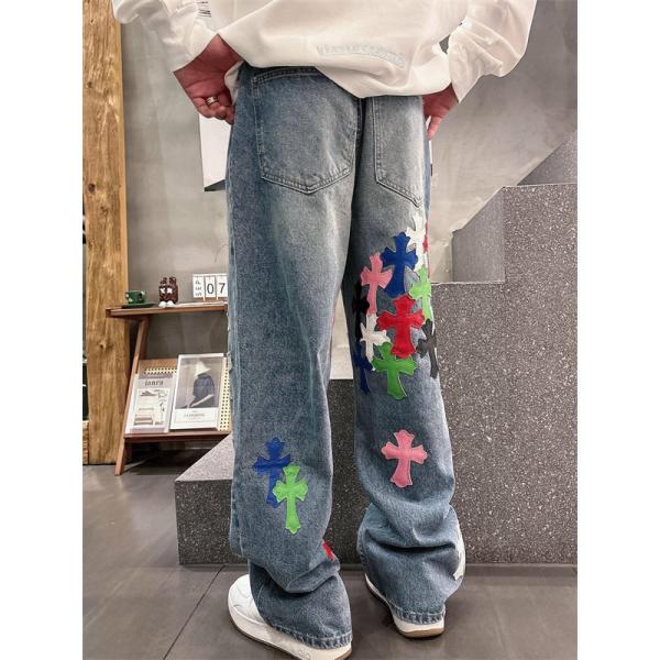 限定モデル グレー ダメージデザイン Chrome Hearts クロムハーツ スーパーコピー デニムパンツ