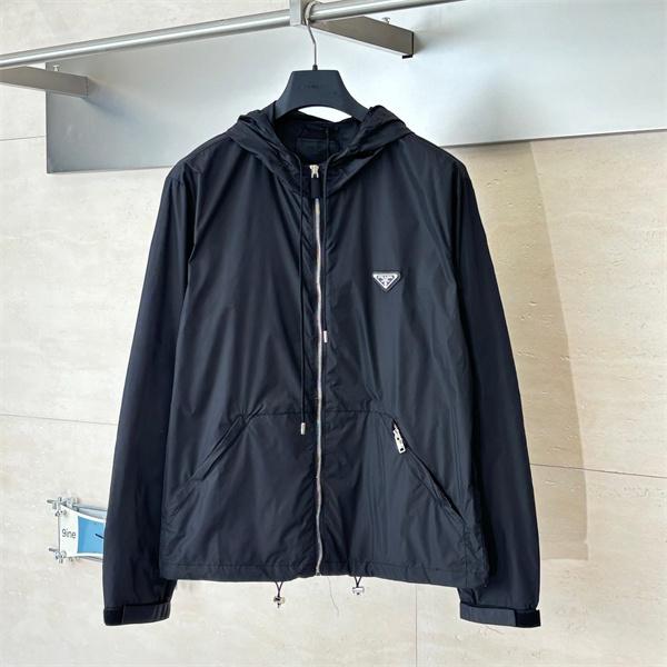 2025秋冬新作 ブラック シンプルデザイン 高品質 人気 コピー ナイロンジャケット Prada プラダ
