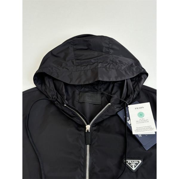 2025秋冬新作 ブラック シンプルデザイン 高品質 人気 コピー ナイロンジャケット Prada プラダ