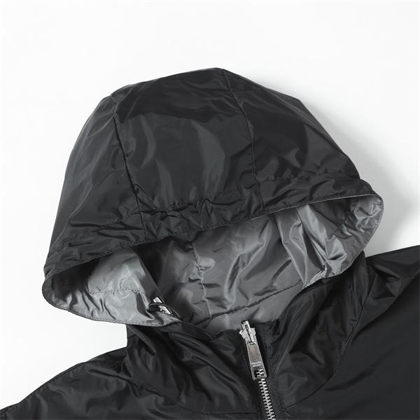 定番人気 ブラック フード付きデザイン 高品質 男女兼用 Prada プラダ 偽物 ナイロンブルゾン