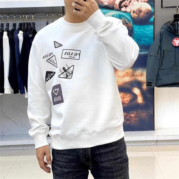 Prada プラダ 新作 ホワイト プリントロゴデザイン 上質デザイン 人気 コピー スウェット