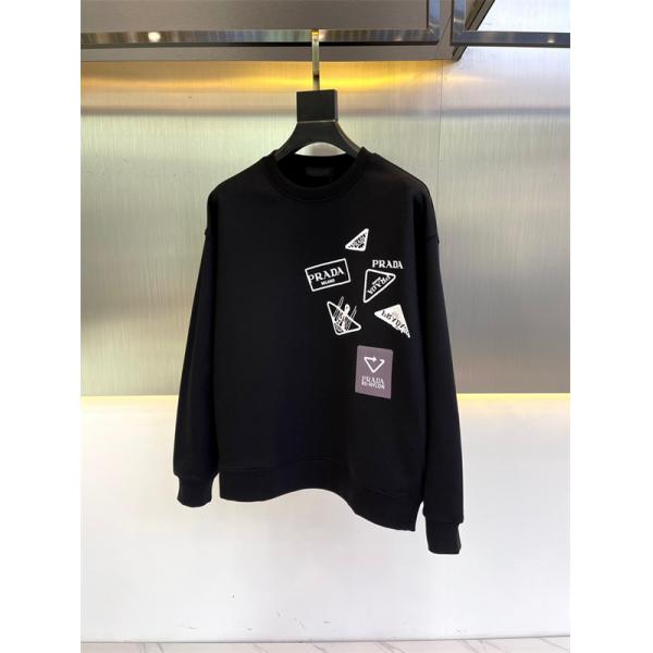Prada プラダ 新作 ホワイト プリントロゴデザイン 上質デザイン 人気 コピー スウェット