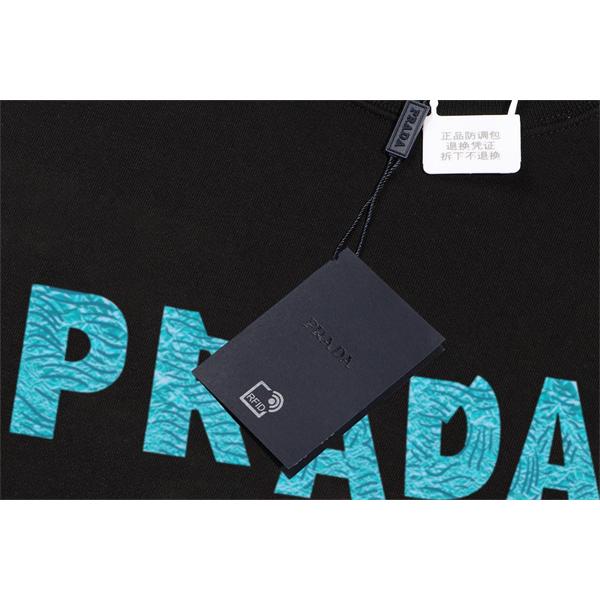 冬新作 ブラック ブルーロゴデザイン エレガント スタイリッシュ コピー スウェット Prada プラダ 