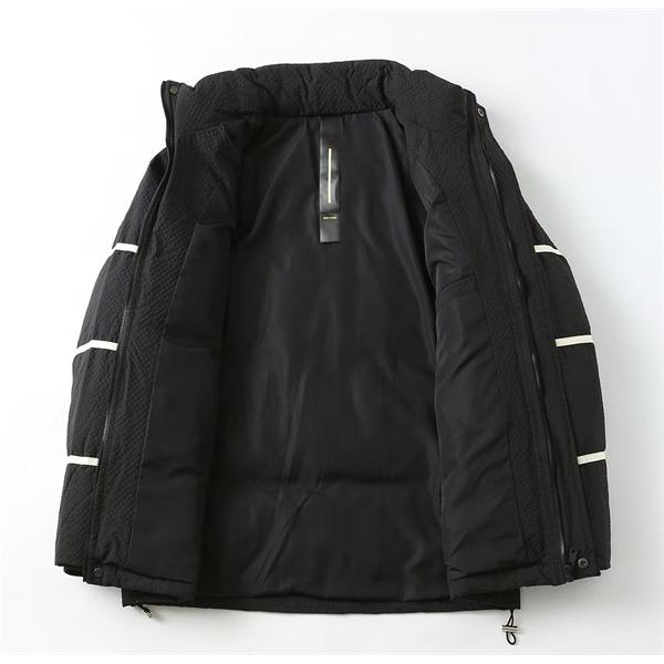 最新作 ブラック Prada プラダ ラインデザイン 防風 機能性 偽物 ダウンジャケット 保温性 高級