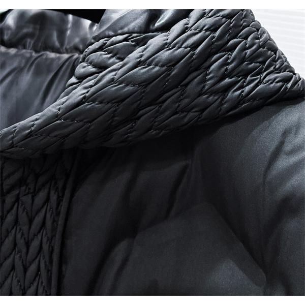 Prada プラダ 2025秋冬 新作 ブラック パターンステッチデザイン 上質 防寒 コピー ダウンジャケット