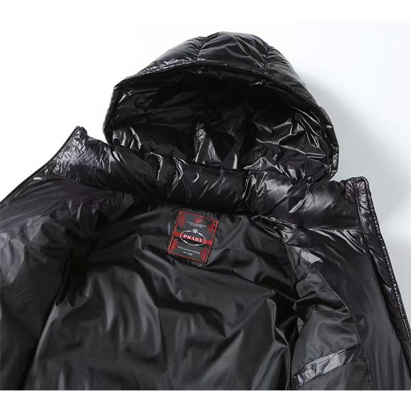 Prada プラダ 人気 ブラック レッドラインアクセント 高級 防寒 スーパーコピー ダウンジャケット