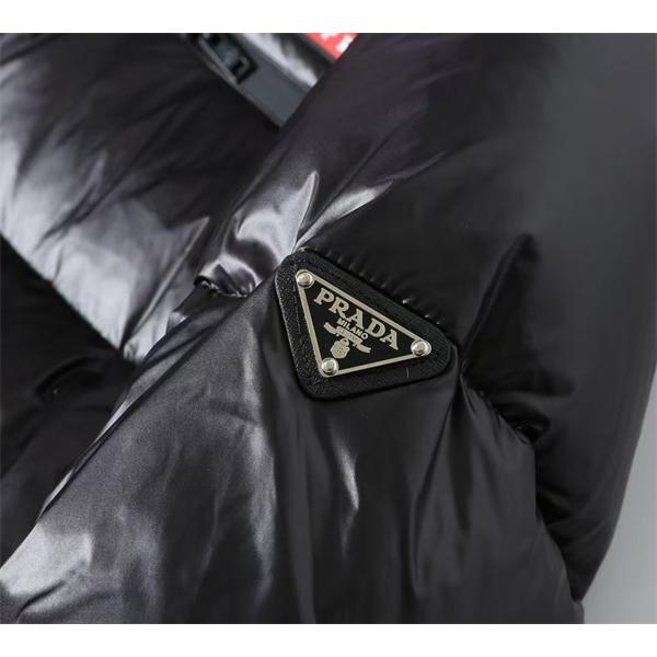 Prada プラダ 人気 ブラック レッドラインアクセント 高級 防寒 スーパーコピー ダウンジャケット