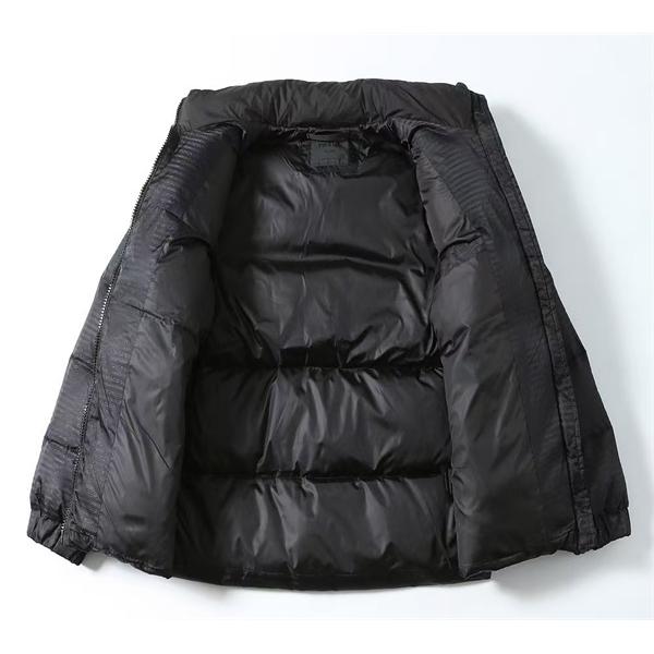 定番 ブラック テクスチャーデザイン 上品 軽量 偽物 ダウンジャケット 注目アイテム Prada プラダ 