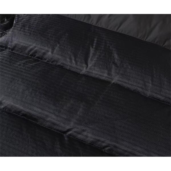 定番 ブラック テクスチャーデザイン 上品 軽量 偽物 ダウンジャケット 注目アイテム Prada プラダ 