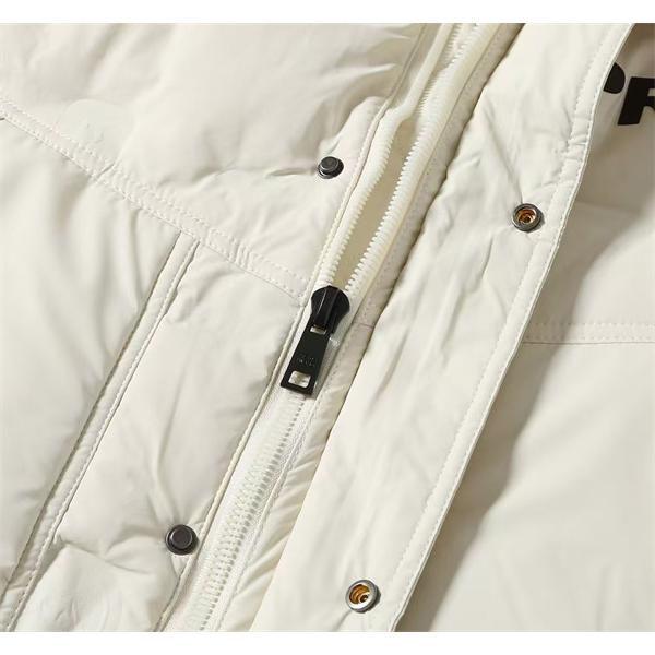 新登場 ホワイト ロゴプリントデザイン モダン 快適 Prada プラダ スーパーコピー ダウンジャケット