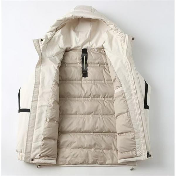 Prada プラダ 2025秋冬新作 ブラック＆ホワイト フード付ベストデザイン 柔軟 スポーティ P偽物 ダウンジャケット