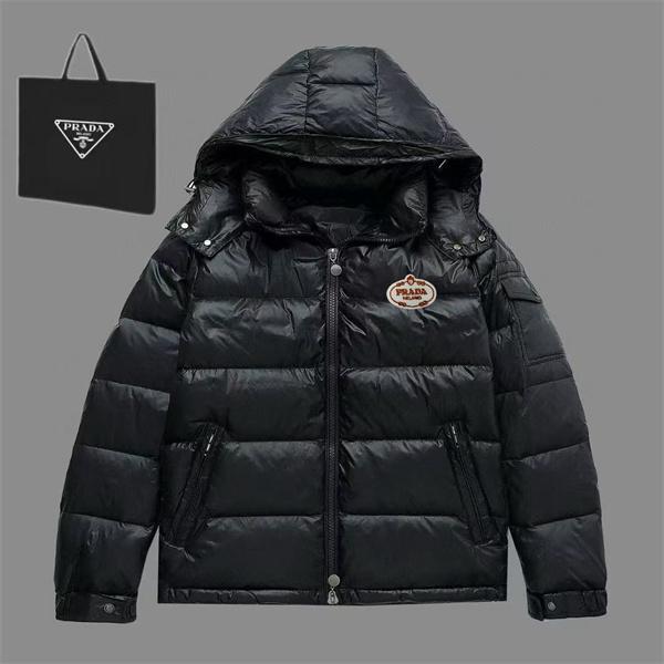  ダウンジャケット メンズ トレンドプラダ ブラック 防風 防寒対策 2025秋冬 PRADA プラダ スーパーコピー