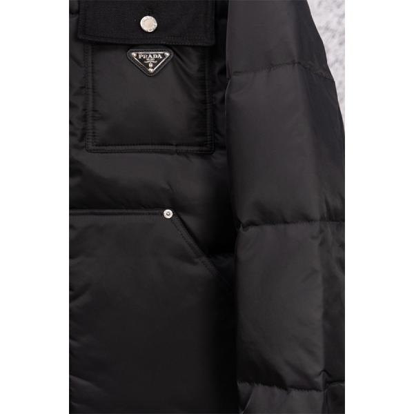 PRADA プラダ 偽物 プラダ ダークブラック 厚手 ぬくもり 2025秋冬 ダウンジャケット メンズ 売れ筋